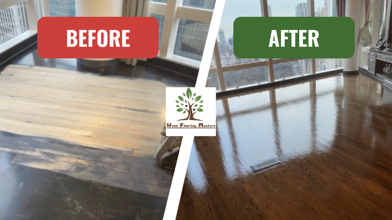 Dark Walnut in Manhattan (Room 4000 and Room 3900): A Hardwood Floor Renovation Story (Customer: N.I.)